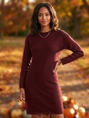 ASOS - Ribbed Long-Sleeve Knit Dress